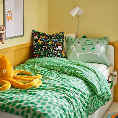 Ikea Natthäger Duvet Cover And Pillowcase(s), Green/crocodile, Twin