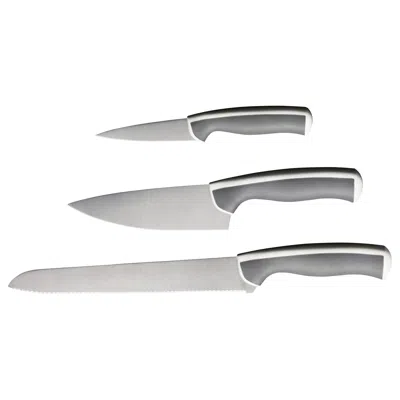 Ikea Ändlig 3-piece Knife Set, Light Gray/white