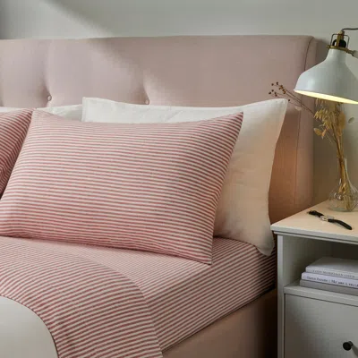 Ikea Ängsdvärgmal Sheet Set, Light Beige/red, King