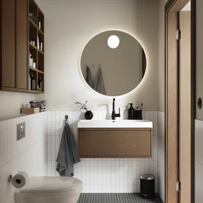 Ikea Ängsjön Bathroom Vanity With Drawer, Brown Oak Effect, 30x21x13 1/8 "