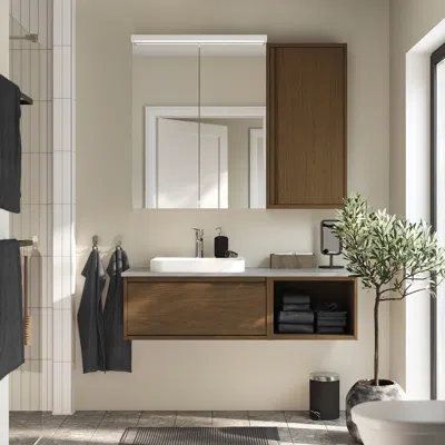 Ikea Ängsjön Wall Cabinet With Door, Brown Oak Effect, 18x6x37 "