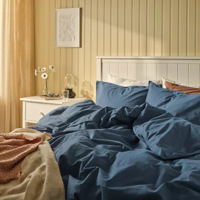Ikea Ängslilja Duvet Cover And Pillowcase(s), Dark Blue, King