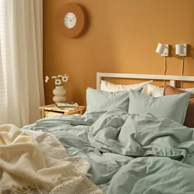 Ikea Ängslilja Duvet Cover And Pillowcase(s), Pale Gray-green, King