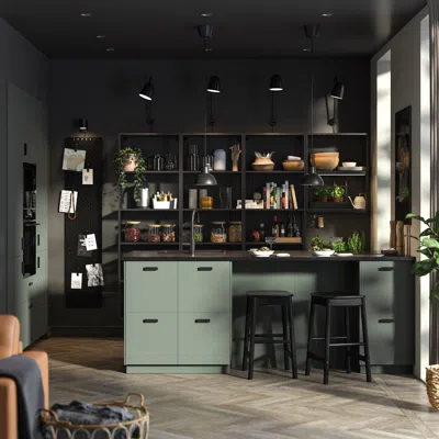 Ikea Nickebo Cover Panel, Matte Gray-green, 25x30 "