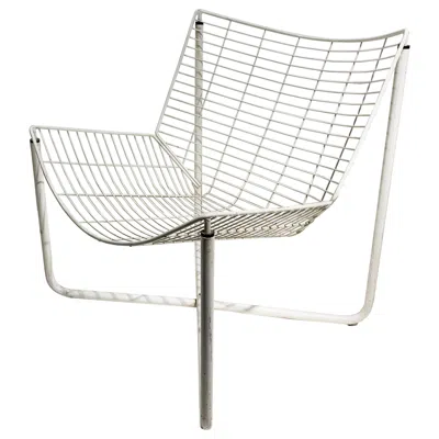 Pre-owned Ikea Niels Gammelgaard Järpen Easy Chair For , White Powder Coated Steel, 1983