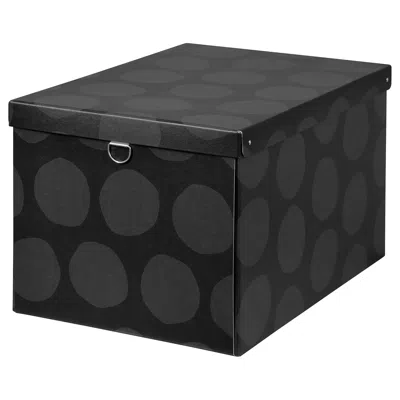 Ikea Nimm Storage Box With Lid, Spotted Gray, 13 ¾x19 ¾x11 ¾ "