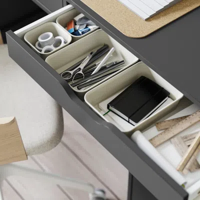 Ikea Nojig Organizer, Plastic/beige, 6x7 ¾x2 " In White