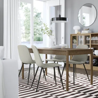 Ikea Nordmansskär Chair Frame, Legs, Black, Width: 16 7/8 " In White