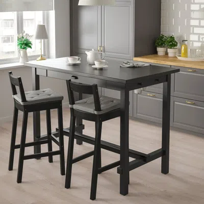 Ikea Nordviken Bar Table, Black, 55 1/8x31 1/2x41 3/8 "