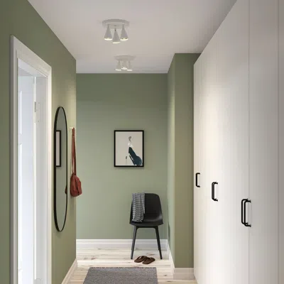 Ikea Nävlinge Ceiling Spotlight With 3 Lights, White, Max.: 8 W