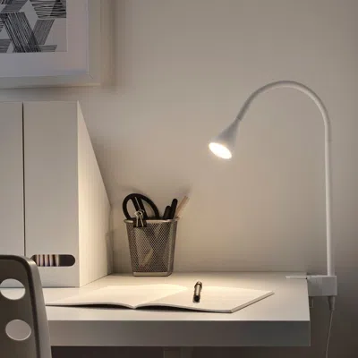 Ikea Nävlinge Led Wall/clamp Spotlight, White, Luminous Flux: 220 Lumen