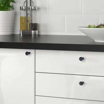 Ikea Nydala Knob, Black, 5/8 "