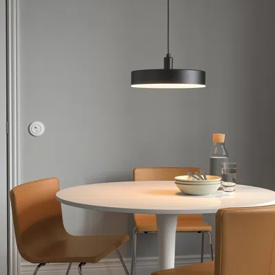 Ikea Nymåne Led Pendant Lamp, Wireless Dimmable White Spectrum/anthracite, 15 " In Multi