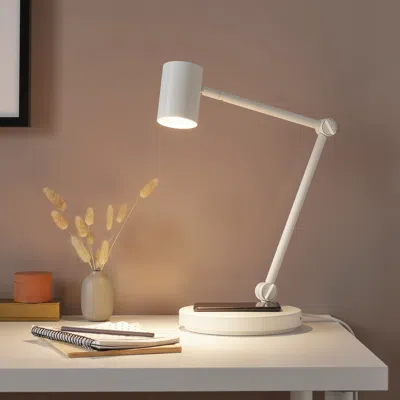 Ikea Nymåne Work Lamp With Wireless Charging, White, Max.: 5.3 W