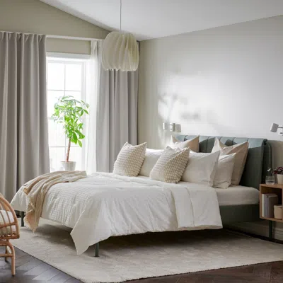 Ikea Ofelia Vass Comforter Set, White, King