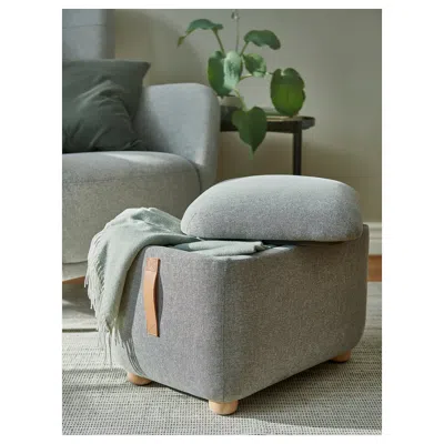Ikea Oskarshamn Ottoman With Storage, Tibbleby Beige/gray, Height Under Furniture: 1 1/8 "