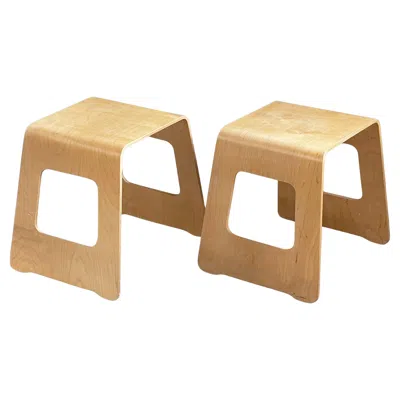 Pre-owned Ikea Pair Of 'benjamin' Stools By Lisa Norinder For , 1990's In Brown