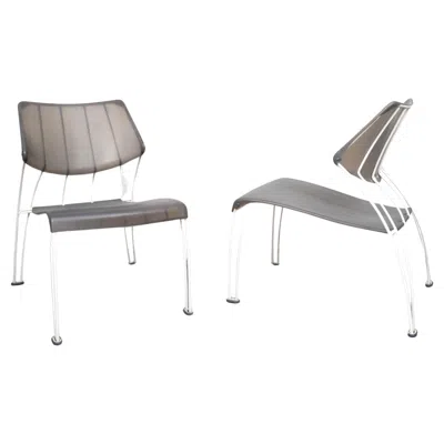 Pre-owned Ikea Pair Of Ps Hässlö Outdoor Lounge Chairs By Monika Mulder For , 1990s In Gray