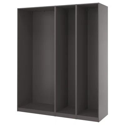 Ikea Pax 3 Wardrobe Frames, Dark Gray, 78 5/8x22 7/8x93 1/8 "
