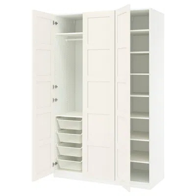 Ikea Pax / Bergsbo Wardrobe Combination, White/white, 59x23 5/8x93 1/8 "