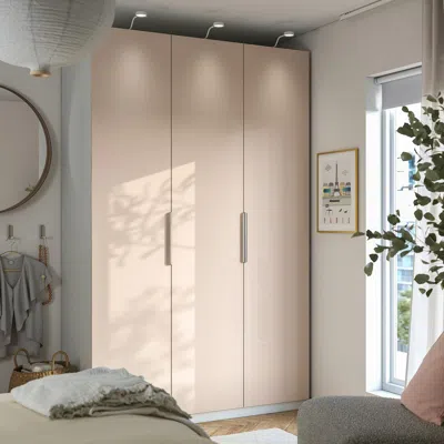 Ikea Pax / Fardal Wardrobe Combination, White/high Gloss Light Orange, 59x23 5/8x93 1/8 "