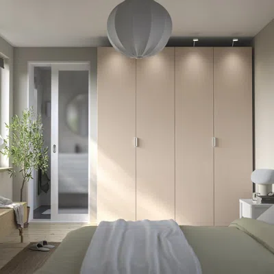 Ikea Pax / Fardal Wardrobe Combination, White/high Gloss Light Orange, 78 3/4x23 5/8x93 1/8 "