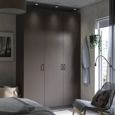 Ikea Pax / Forsand Wardrobe Combination, Dark Gray/dark Gray, 59x23 5/8x93 1/8 "
