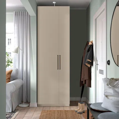 Ikea Pax / Forsand Wardrobe Combination, Gray-beige/gray-beige, 29 1/2x23 5/8x93 1/8 " In Neutral