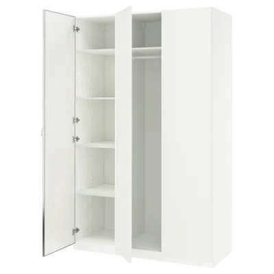 Ikea Pax / Forsand/åheim Wardrobe Combination, White/mirror Glass, 59x23 5/8x93 1/8 "