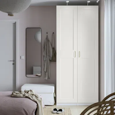Ikea Pax / Grimo Wardrobe Combination, White/white, 39 3/8x23 5/8x93 1/8 "