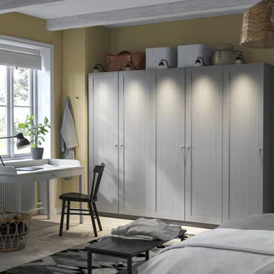 Ikea Pax / Gullaberg Wardrobe Combination, Dark Gray/dark Gray, 98 3/8x23 5/8x79 1/4 "