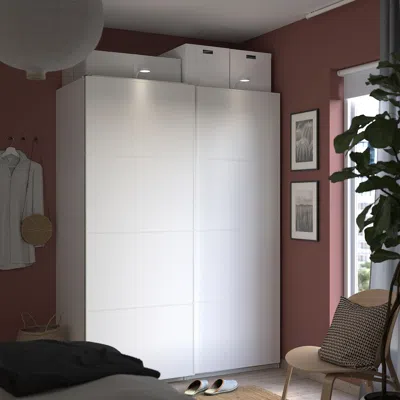 Ikea Pax / Mehamn Wardrobe Combination, White/double Sided White, 59x26x79 1/4 "