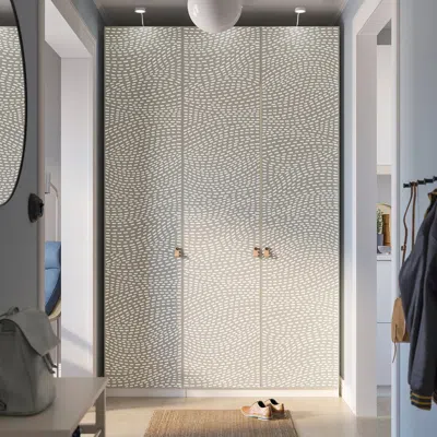 Ikea Pax / Mistudden Wardrobe Combination, White/gray Patterned, 59x23 5/8x93 1/8 "