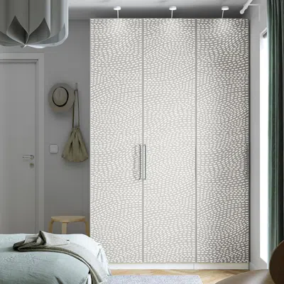 Ikea Pax / Mistudden Wardrobe Combination, White/gray Patterned, 59x23 5/8x93 1/8 "