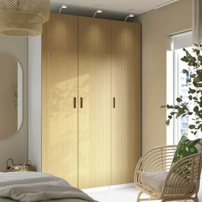 Ikea Pax / Tonstad Wardrobe Combination, White/oak Veneer, 59x23 5/8x93 1/8 "