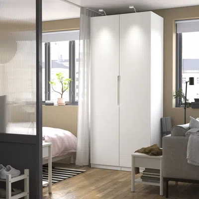 Ikea Pax / Tonstad Wardrobe Combination, White/off-white, 39 3/8x23 5/8x93 1/8 "