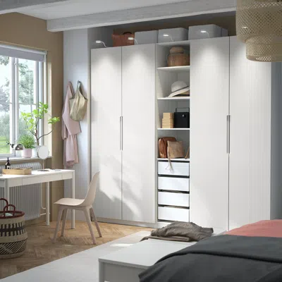 Ikea Pax / Tonstad Wardrobe Combination, White/off-white, 98 3/8x23 5/8x93 1/8 "