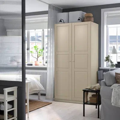Ikea Pax / Tyssedal Wardrobe Combination, Gray-beige/gray-beige, 39 3/8x23 5/8x79 1/4 "