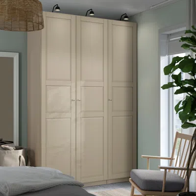 Ikea Pax / Tyssedal Wardrobe Combination, Gray-beige/gray-beige, 59x23 5/8x93 1/8 "