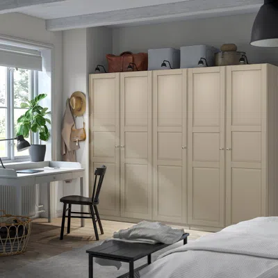 Ikea Pax / Tyssedal Wardrobe Combination, Gray-beige/gray-beige, 98 3/8x23 5/8x79 1/4 "