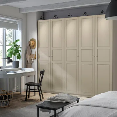 Ikea Pax / Tyssedal Wardrobe Combination, Gray-beige/gray-beige, 98 3/8x23 5/8x93 1/8 "