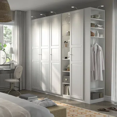 Ikea Pax / Tyssedal Wardrobe Combination, White White/white, 100 3/8x23 5/8x93 1/8 "