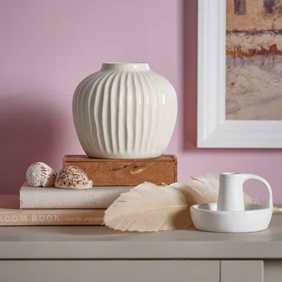 Ikea Pelarbjörk Vase, White, 5 ½ "