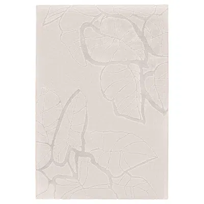 Ikea Pelarkörsbär Rug, Low Pile, Light Beige/leaf Pattern, 6 ' 7 "x9 ' 10 "