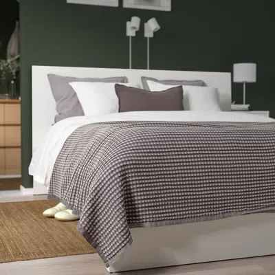 Ikea Pelartuja Bedspread, Dark Gray/light Gray, Twin/twin X-long