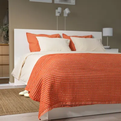 Ikea Pelartuja Bedspread, Red-brown/beige, Full/queen