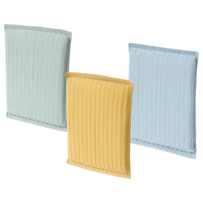 Ikea Pepprig Scrubbing Pad, Green Blue/yellow, Package Quantity: 3 Pack