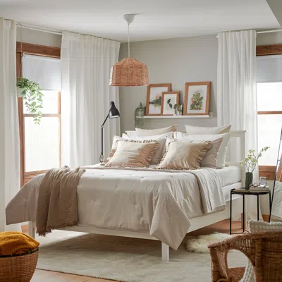 Ikea Piggtistel Comforter Set, Light Gray, Full/queen