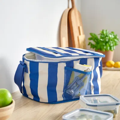 Ikea Pillerstarr Cooler Bag, Patterned/blue, 15x8 ¾x10 ¼ "