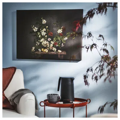 Ikea Pjätteryd Picture, Flowers-against A Black Wall, 27 ½x19 ¾ "